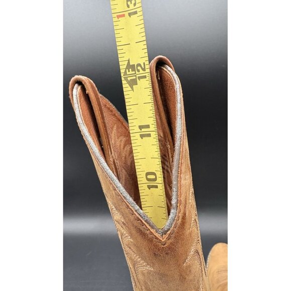 Ariat Western Cowboy Boots Mens 10D Heritage Stockman Distressed Brown Work GUC - Picture 10 of 16